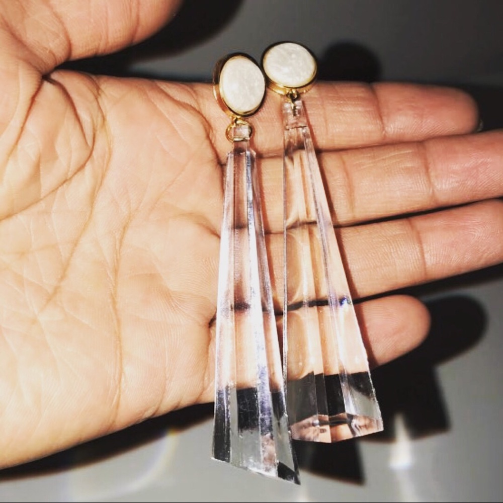 Clear Drop Earrings